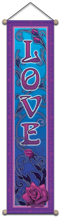 Love Rose Affirmation Banner by Bryon Allen of Mandala Arts