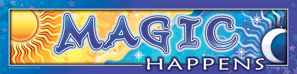Mandala Arts Affirmation Bumper Sticker "Magic Happens"