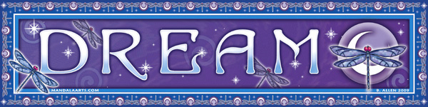Mandala Arts Affirmation Bumper Sticker "Dream"