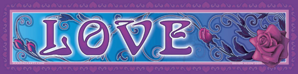 Mandala Arts Affirmation Bumper Sticker "Love"