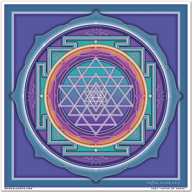 Sri Yantra Illumination Art Sticker by Bryon Allen of Mandala Arts