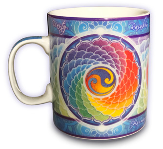 Mandala Arts Rainbow Spiral Mandala Mug