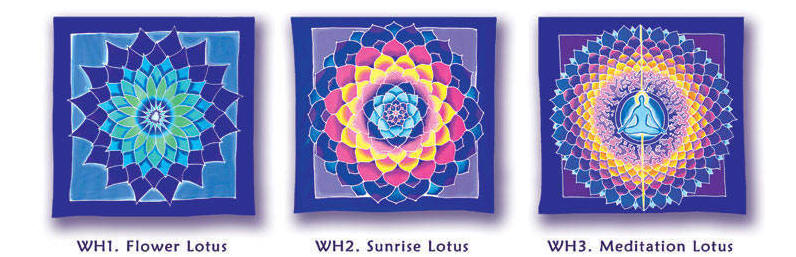 Mandala Arts Wallhangings Flower Lotus, Sunrise Lotus and Meditation Lotus