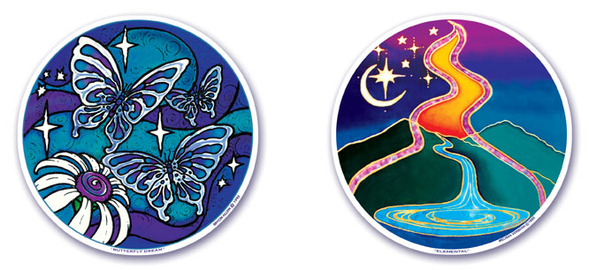 Butterfly Dream and Elemental Window Stickers